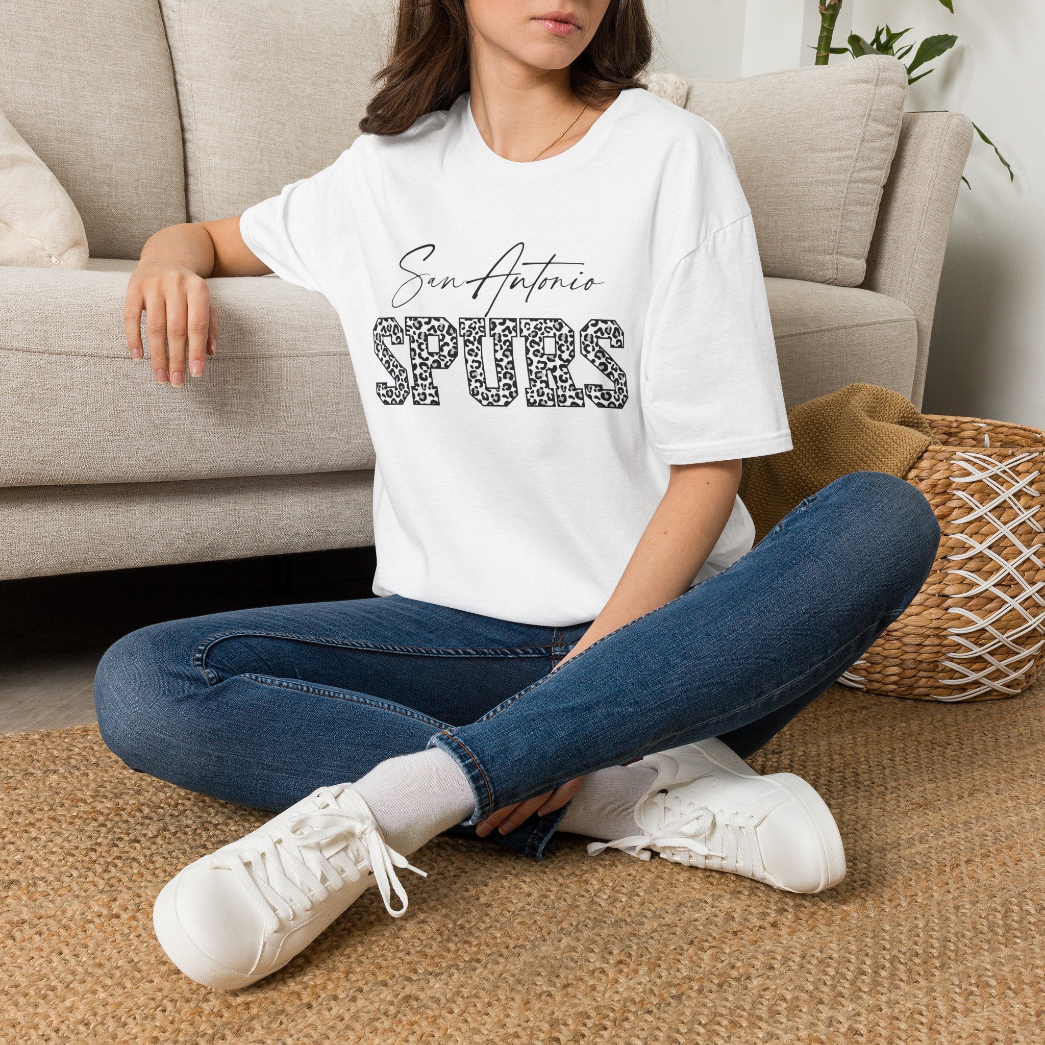 San Antonio Spurs Leopard Print T-Shirt