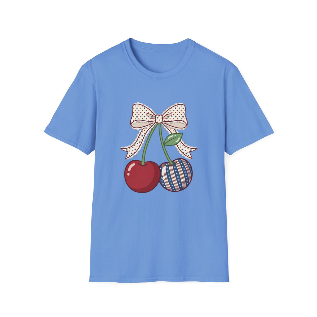 Cute Vintage Cherry with Bow Graphic Tee