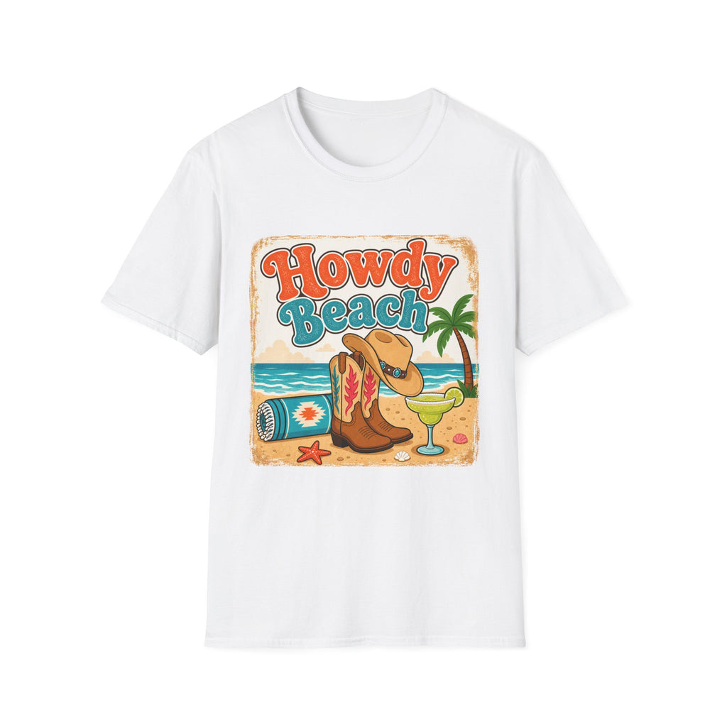 Retro Cowboy Boots & Margarita Beach T-Shirt