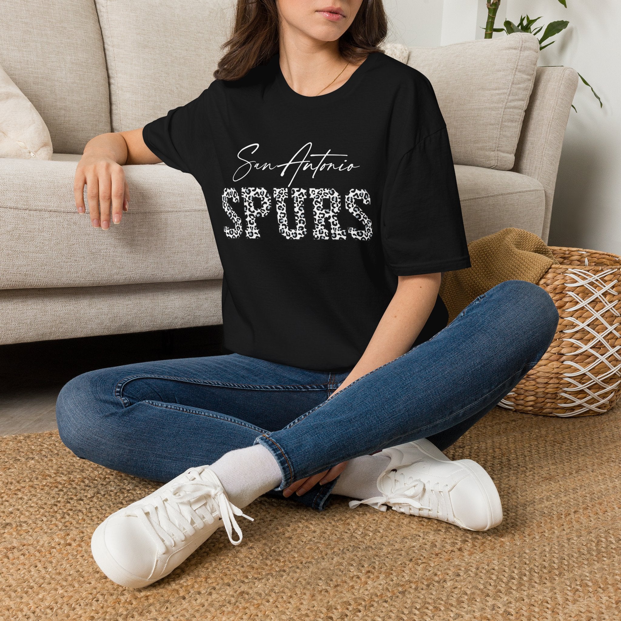 San Antonio Spurs Leopard Print T-Shirt