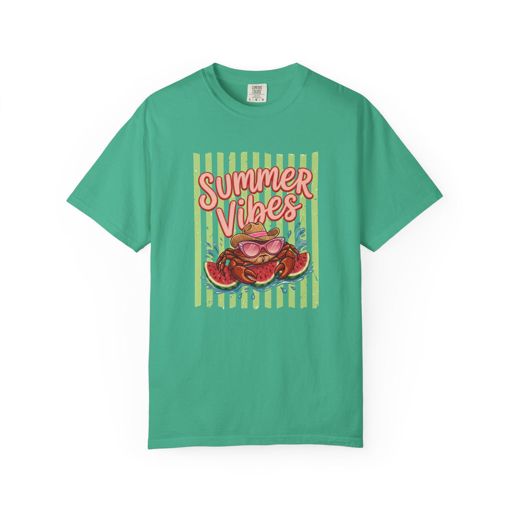 Summer Vibes Watermelon Crab Comfort Colors TShirt