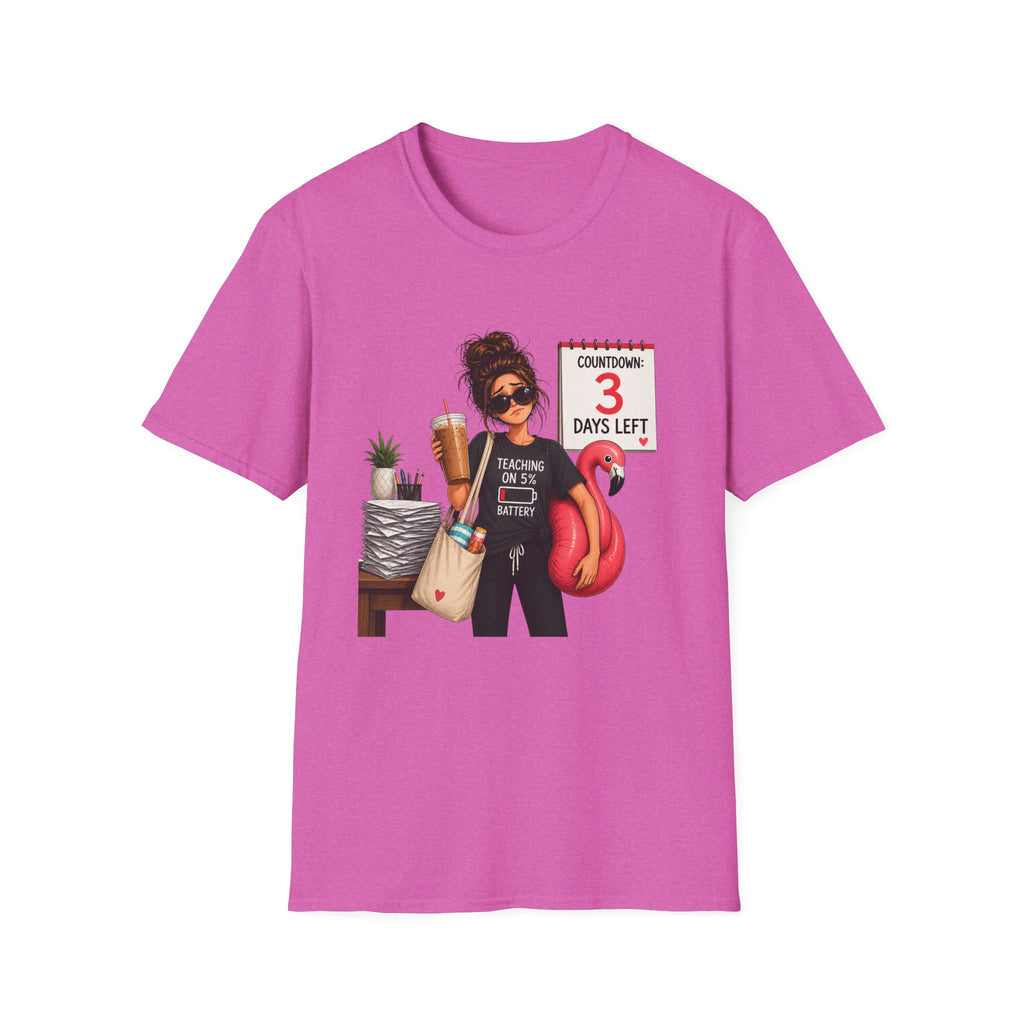 Teacher Countdown 3 Days Left T-Shirt — Funny End‑of‑School Vacation Tee
