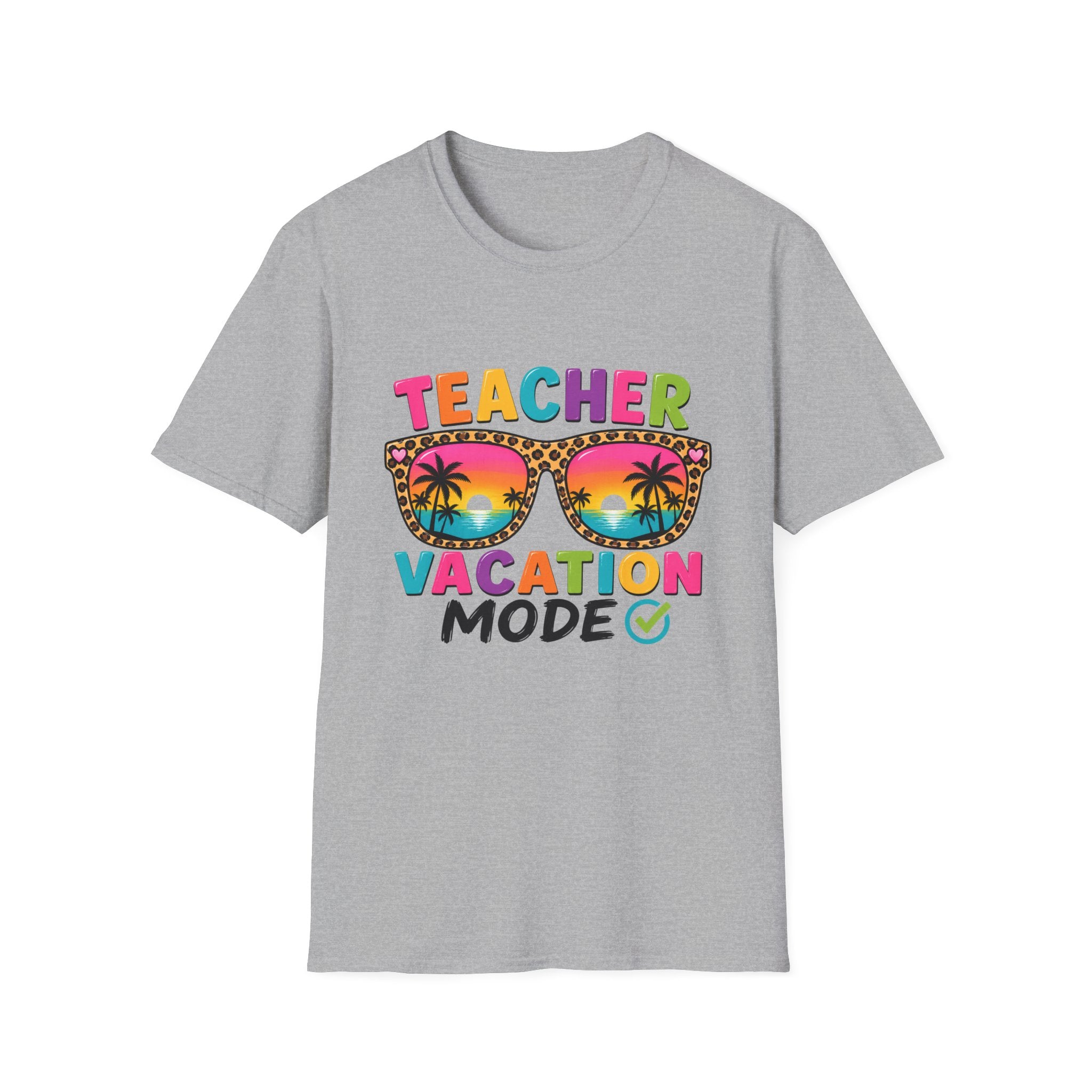 Teacher Vacation Mode T-Shirt — Tropical Sunglasses Graphic