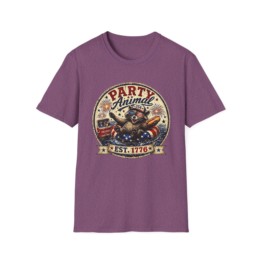 Party Animal T-Shirt — Patriotic 1776 Fourth of July Graphic Tee