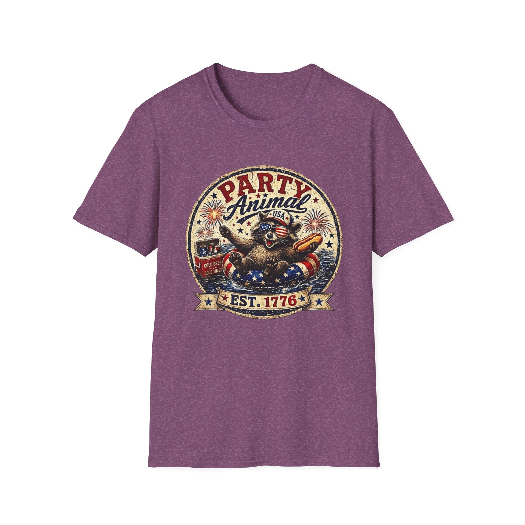 Party Animal T-Shirt — Patriotic 1776 Fourth of July Graphic Tee