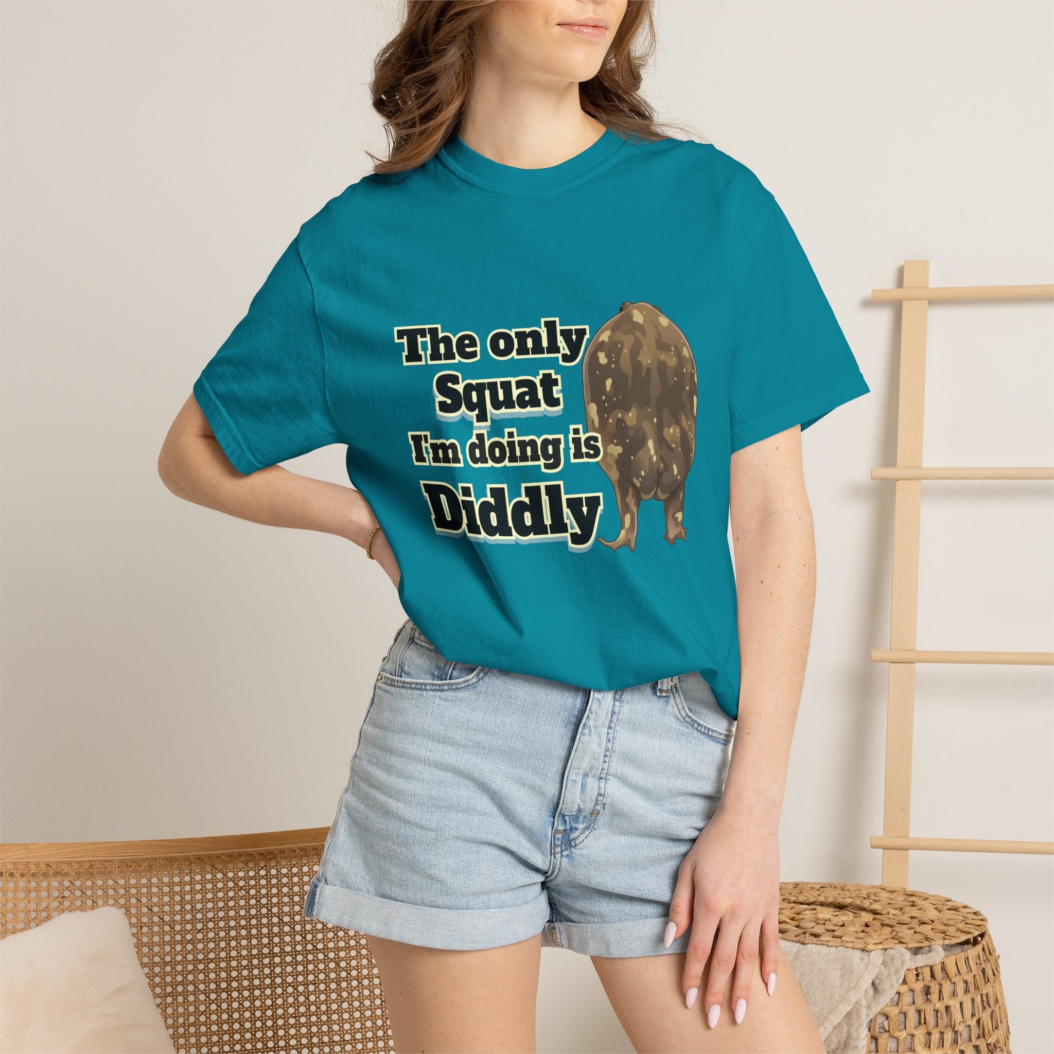 The Only Squat I'm Doing Is Diddly Comfort Colors TShirt