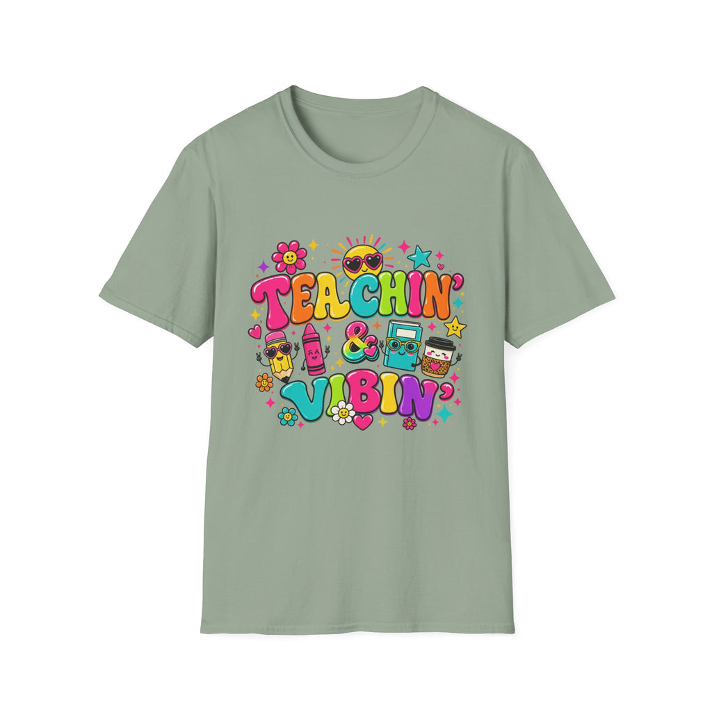 Teachin' & Vibin' Teacher T-Shirt