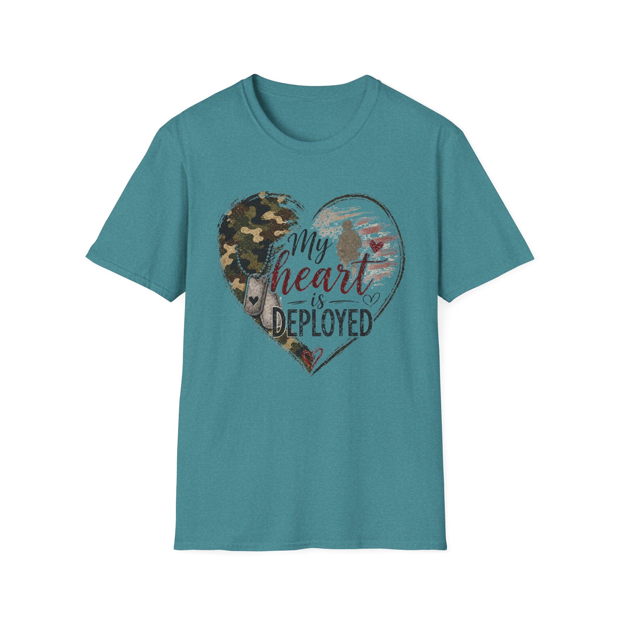 My Heart Is Deployed Military Heart T-Shirt