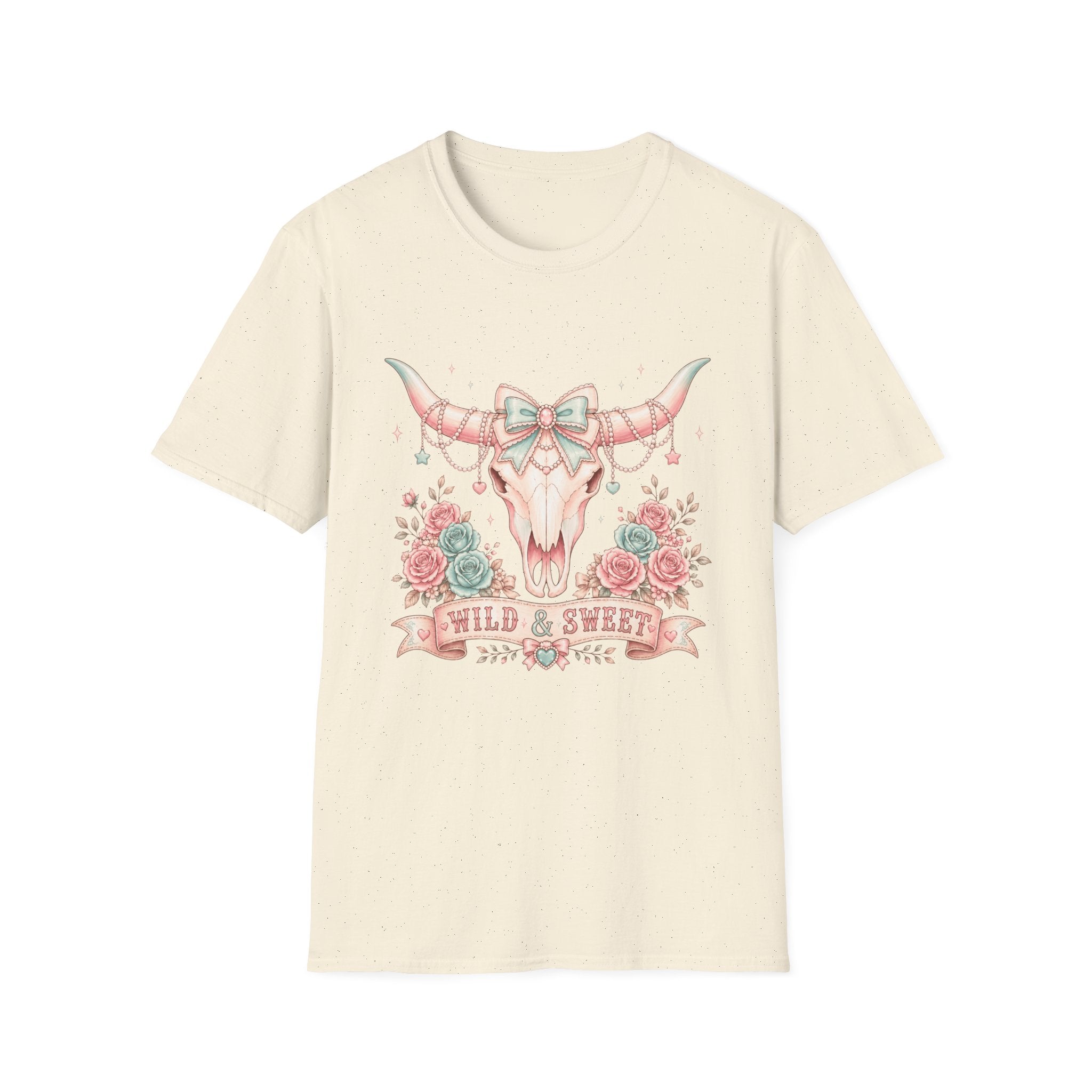 Western Coquette Floral Skull Graphic Tee