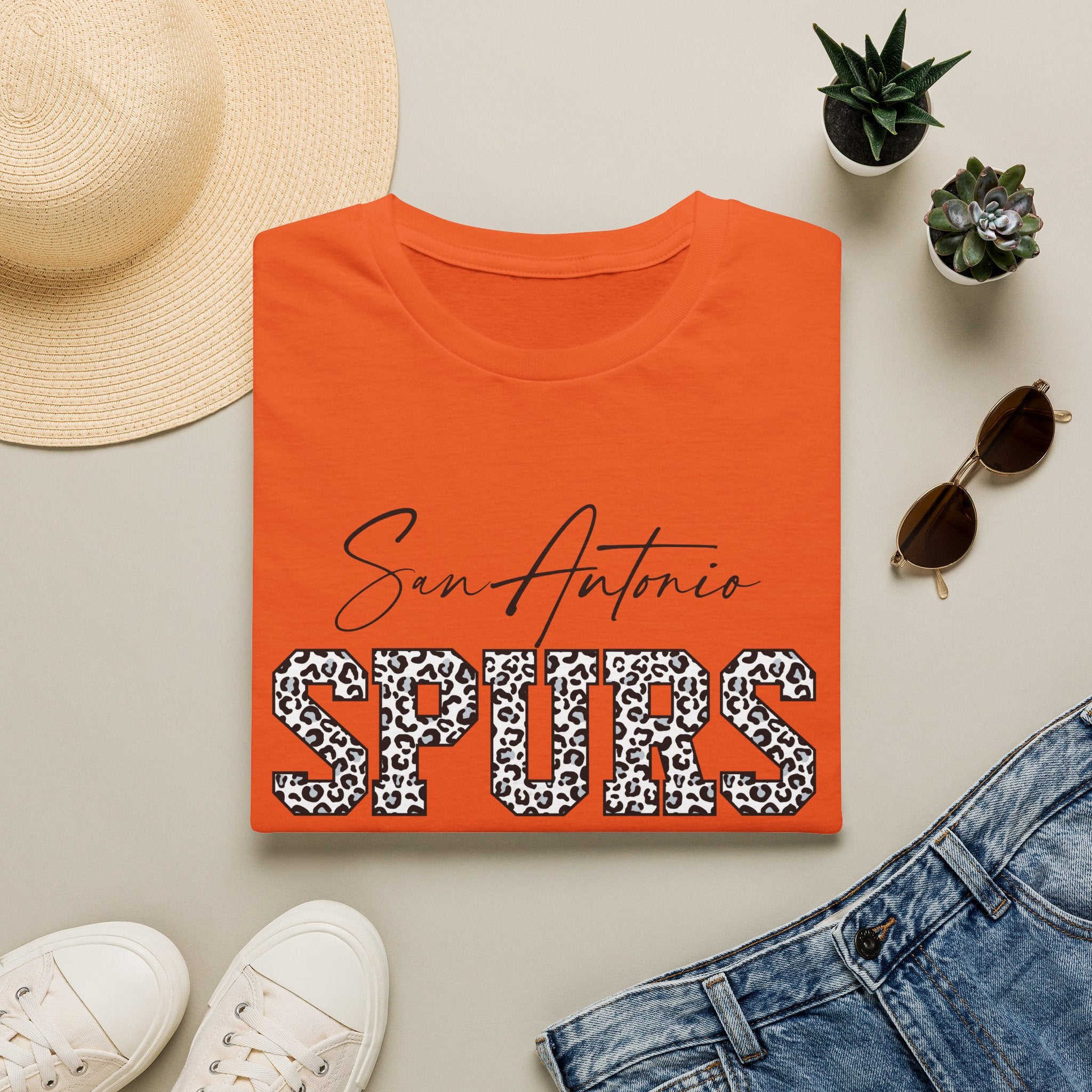 San Antonio Spurs Leopard Print T-Shirt