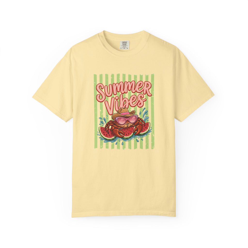 Summer Vibes Watermelon Crab Comfort Colors TShirt