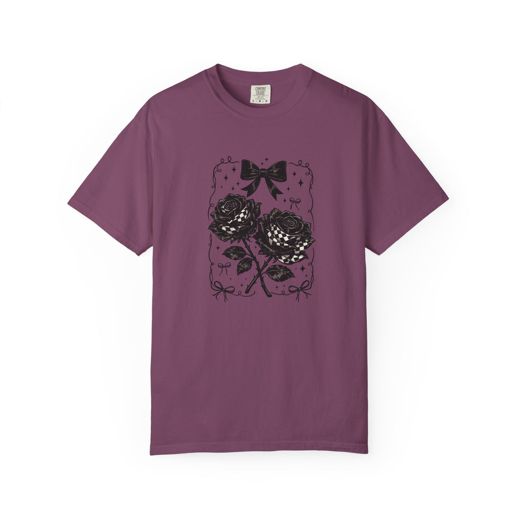 Floral Black Roses Vintage Comfort Colors T-Shirt
