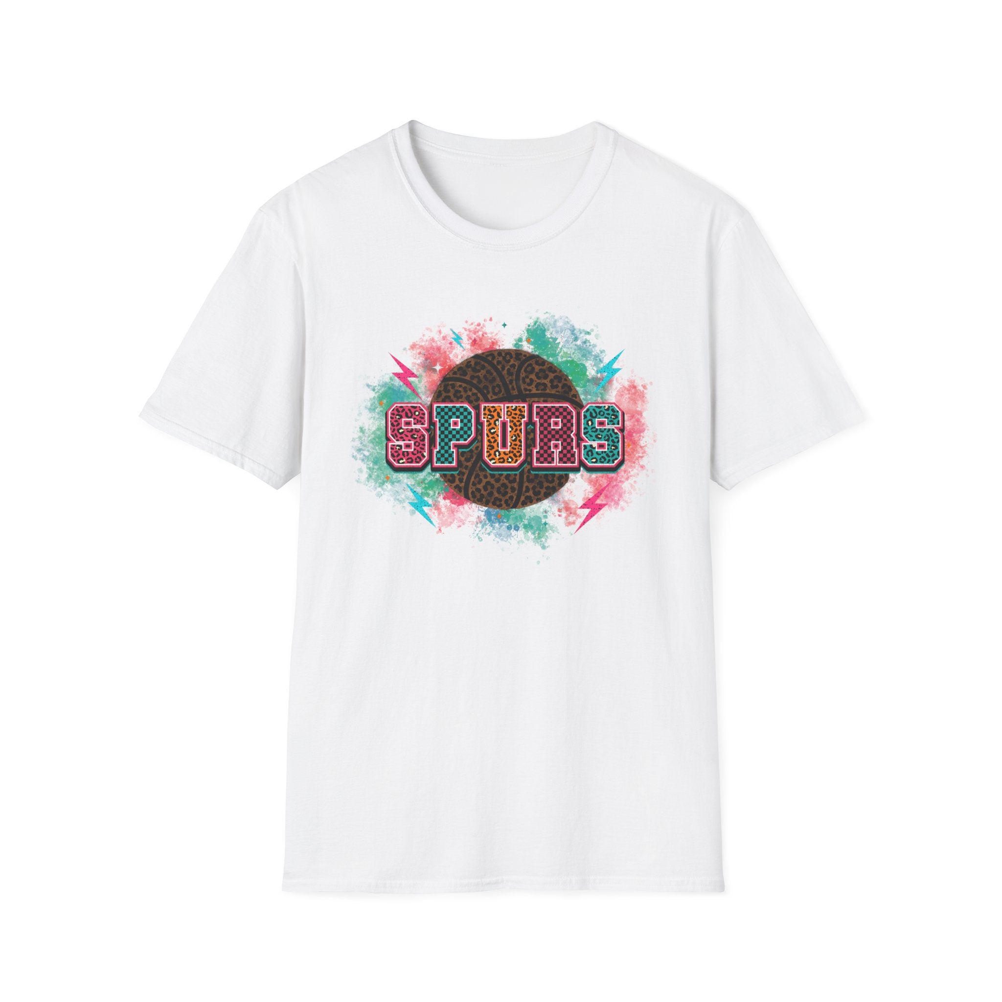 Colorful Leopard San Antonio Basketball TShirt