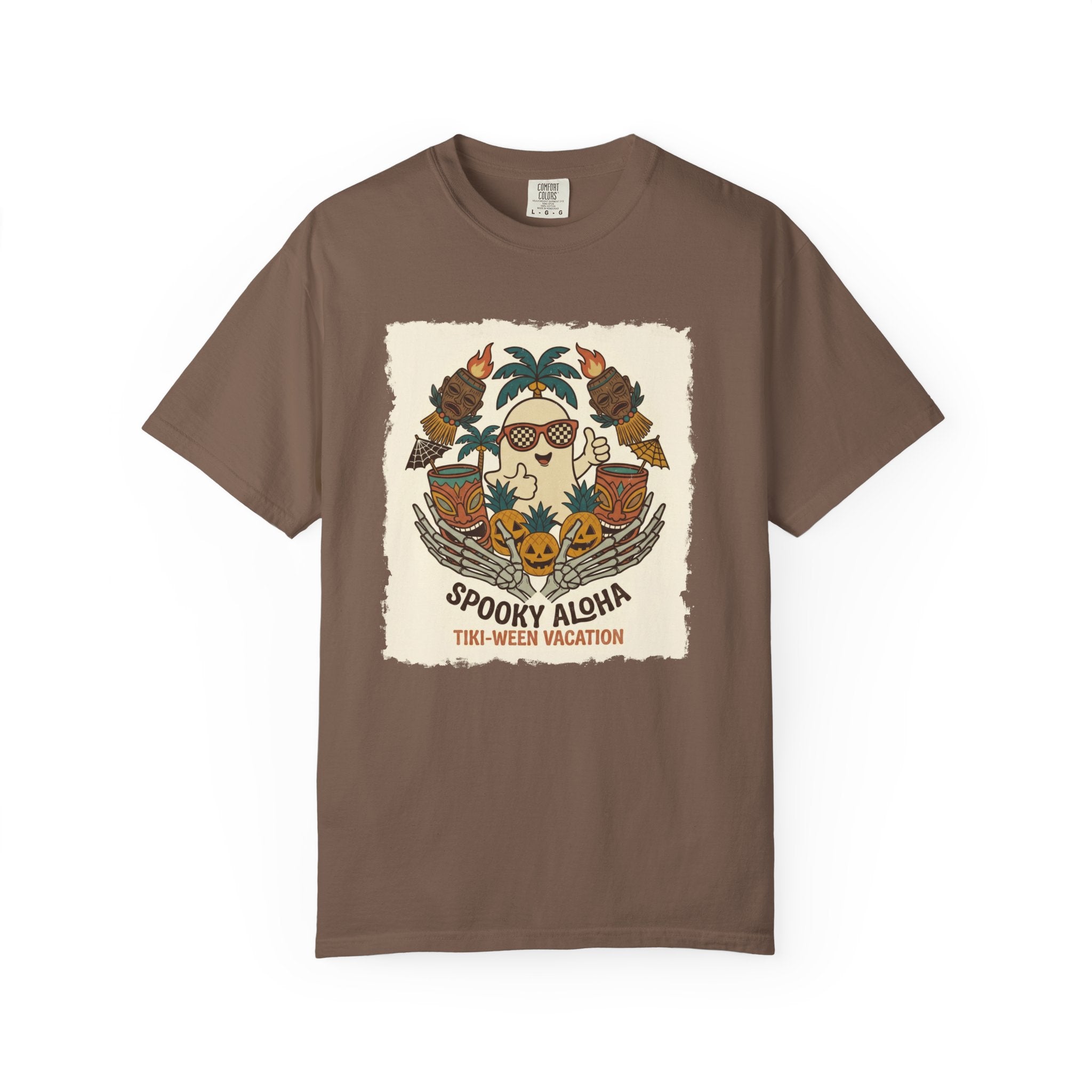 Spooky TikiWeen SummerWeen Ghost Comfort Colors TShirt