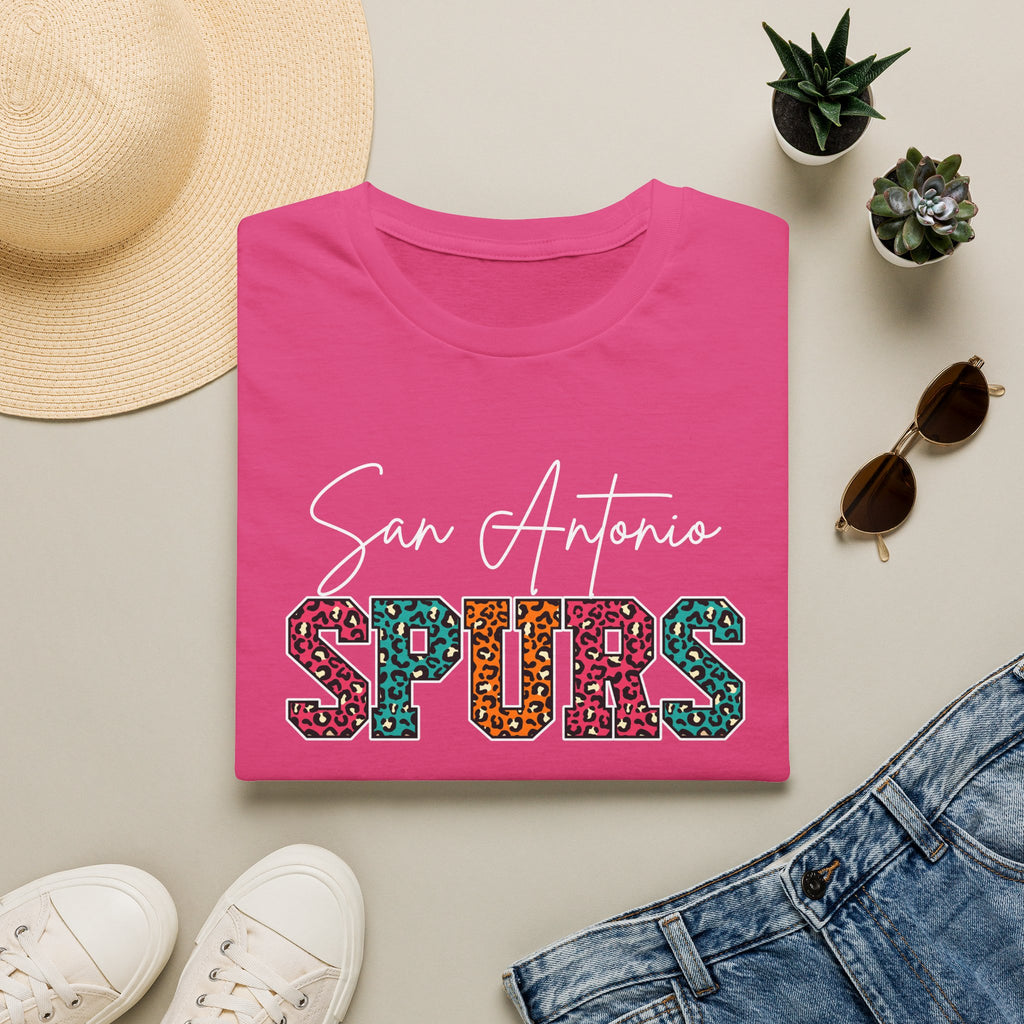 San Antonio Basketball Leopard Print T-Shirt