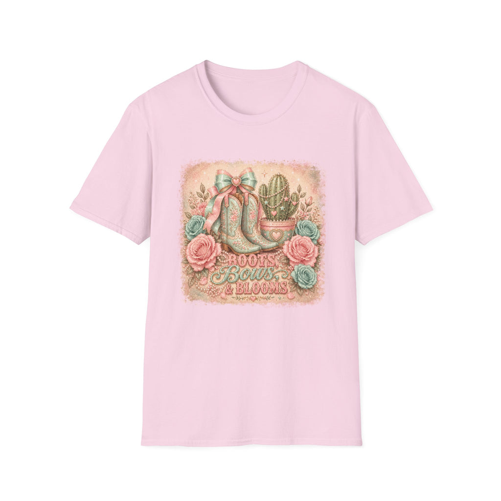 Cowgirl Boots & Cactus Floral Western Graphic Tee