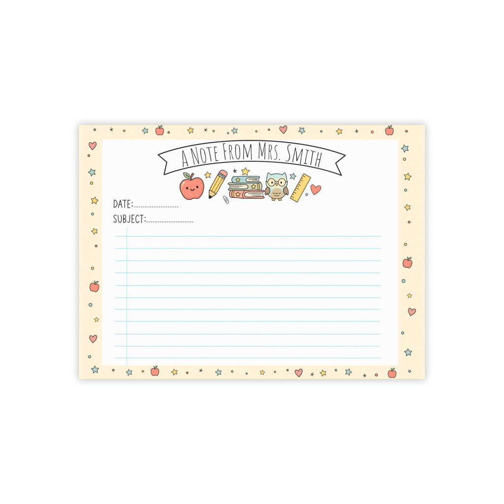 Cute Personalized Teacher's Notepad