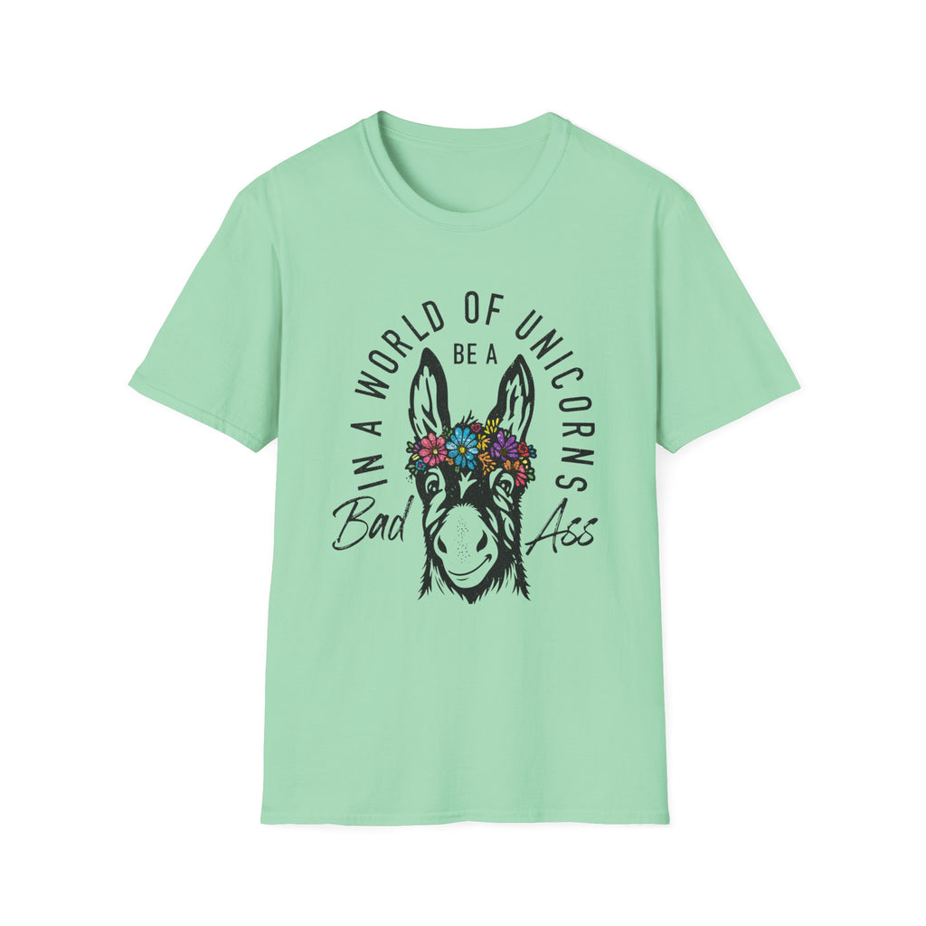 Funny Donkey Floral Crown T-shirt