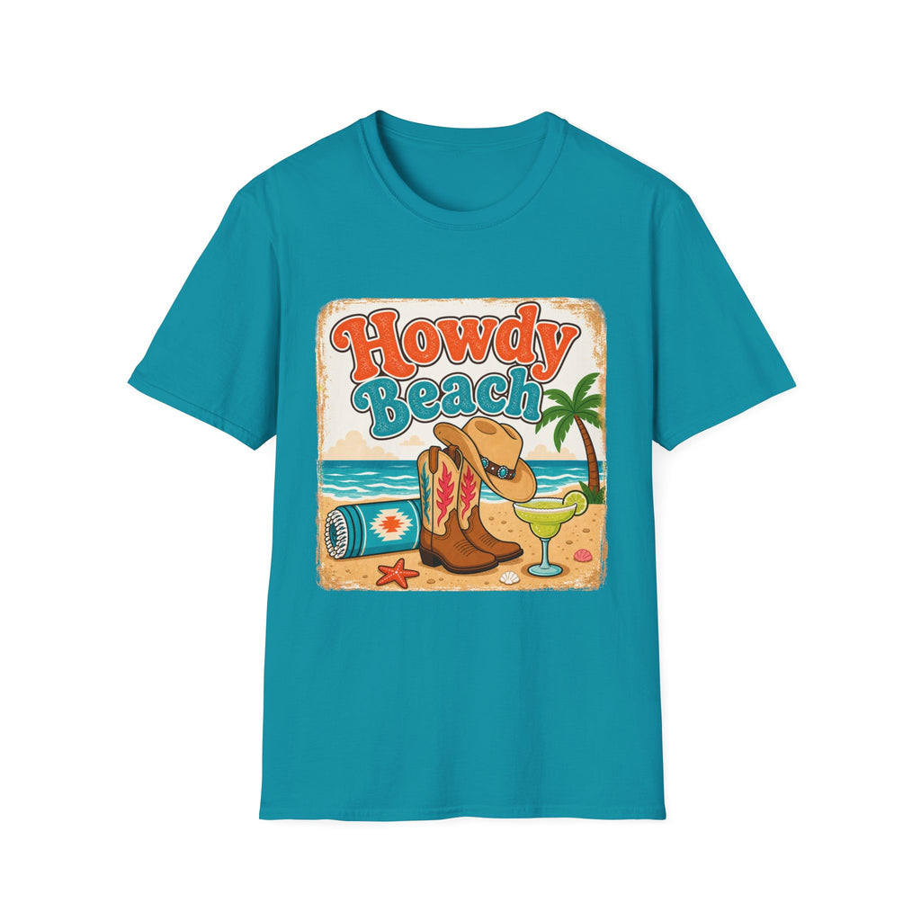 Retro Cowboy Boots & Margarita Beach T-Shirt
