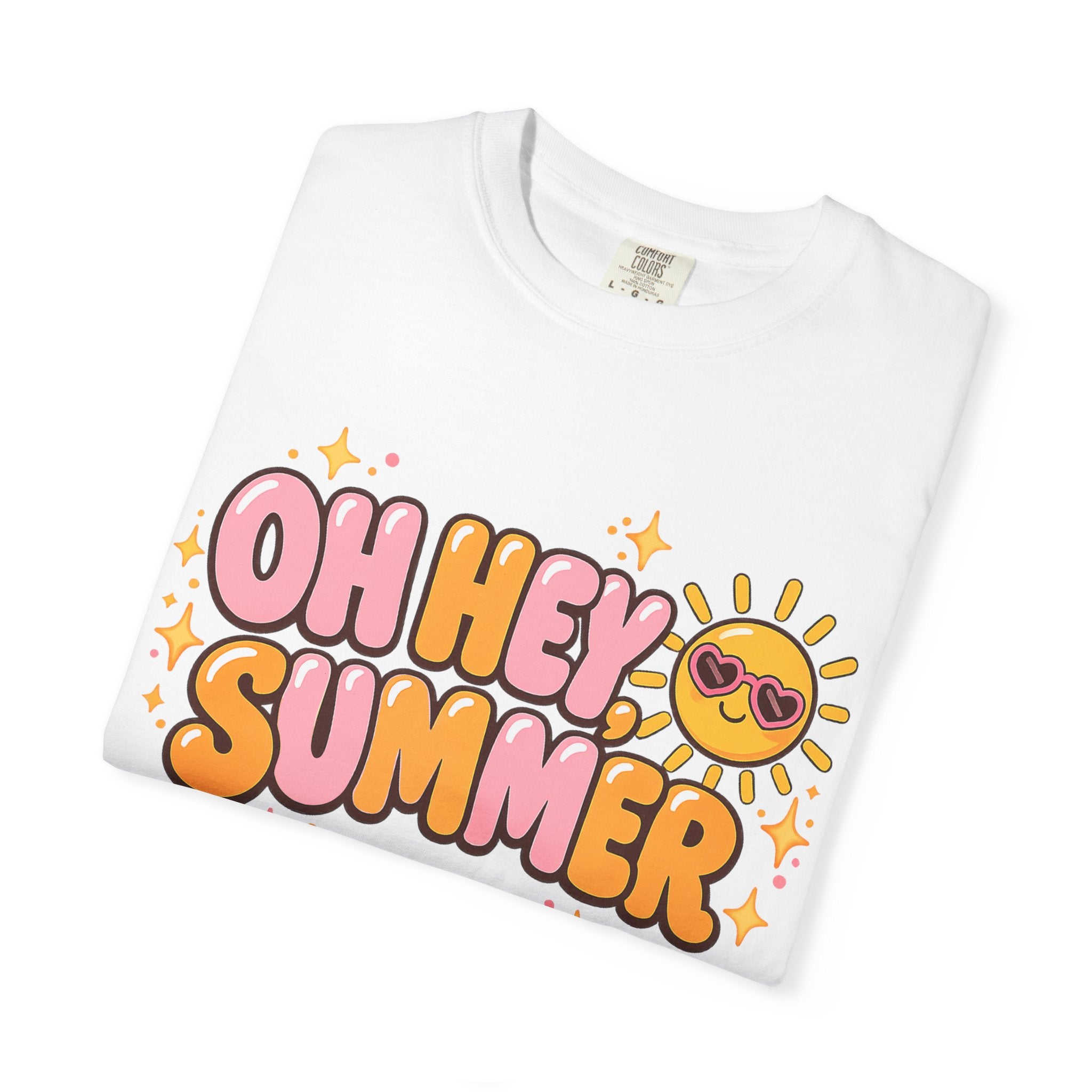 Oh Hey Summer Cute Retro Sun Comfort Colors T-Shirt