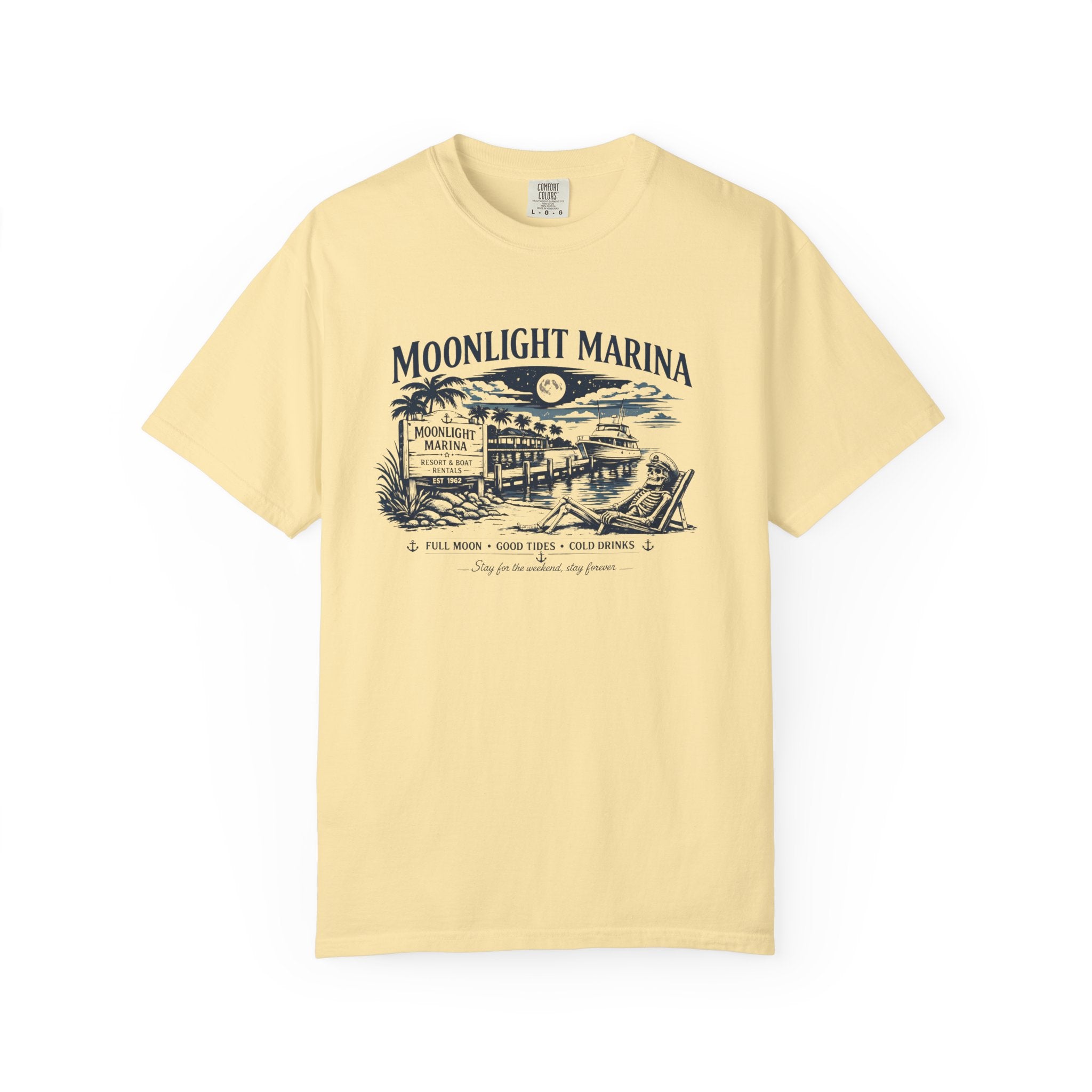Moonlight Marina Vintage Harbor Comfort Colors TShirt