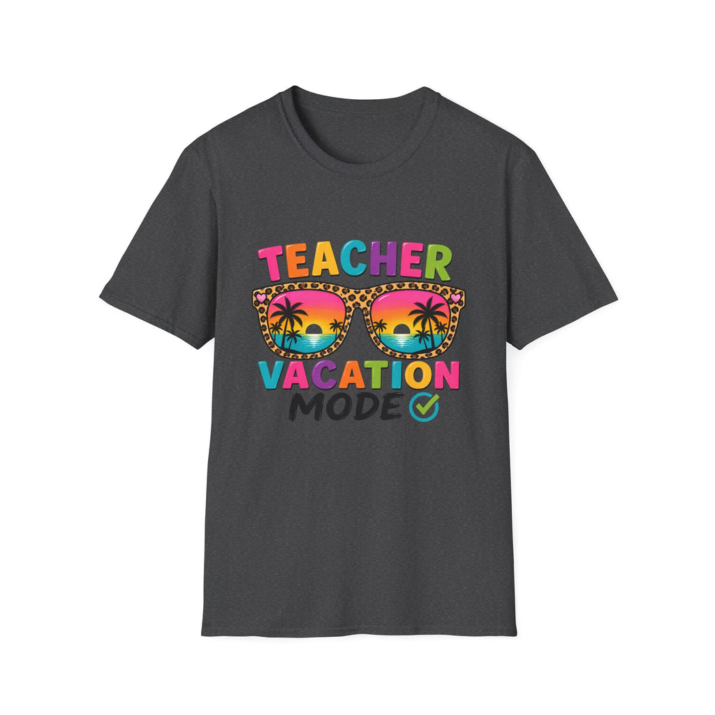 Teacher Vacation Mode T-Shirt — Tropical Sunglasses Graphic