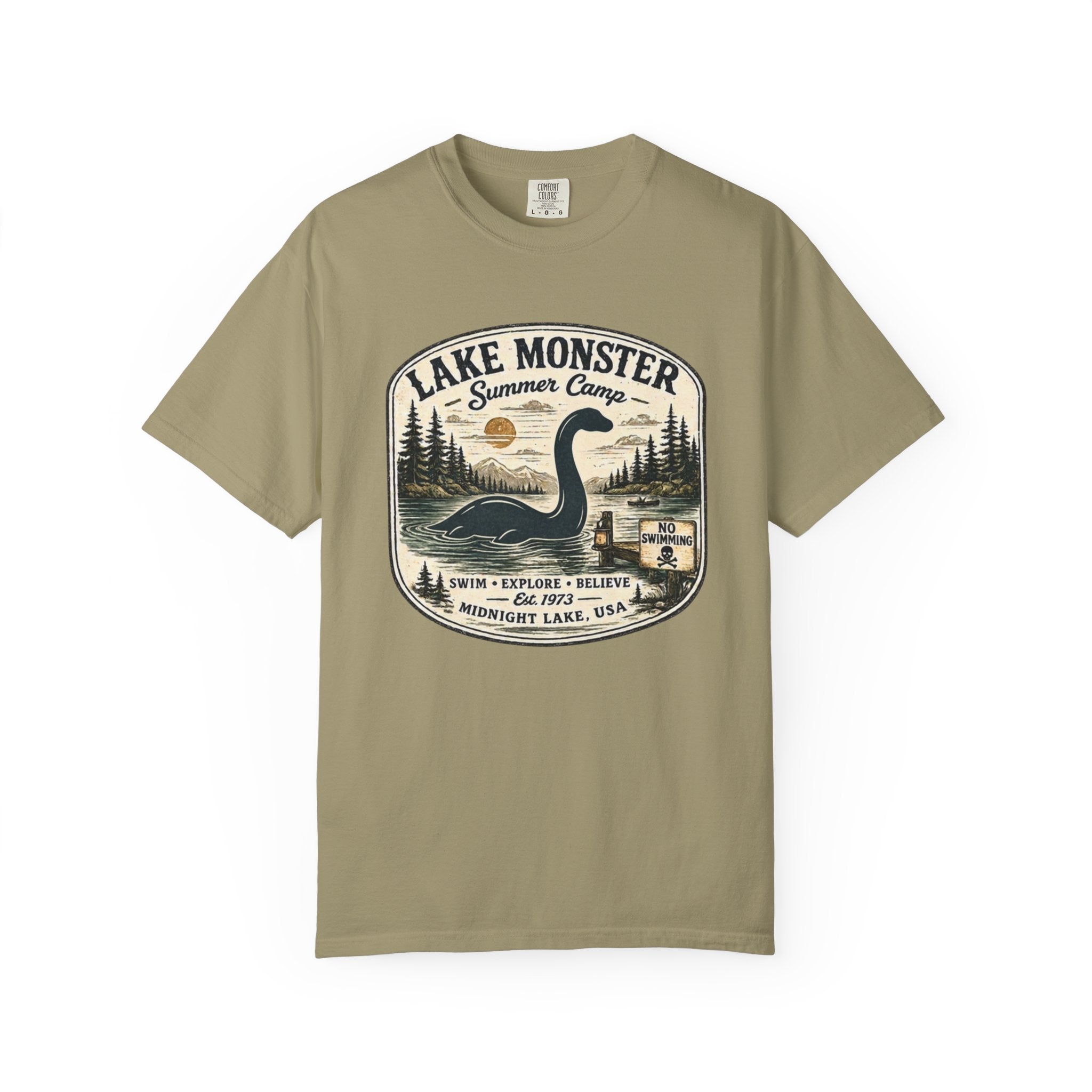 Lake Monster Summer Camp Comfort Colors T-Shirt