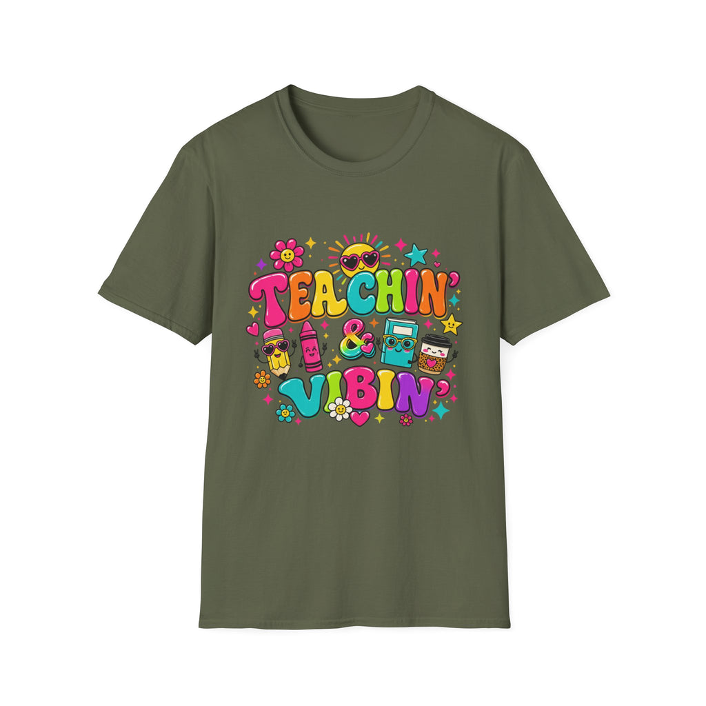 Teachin' & Vibin' Teacher T-Shirt