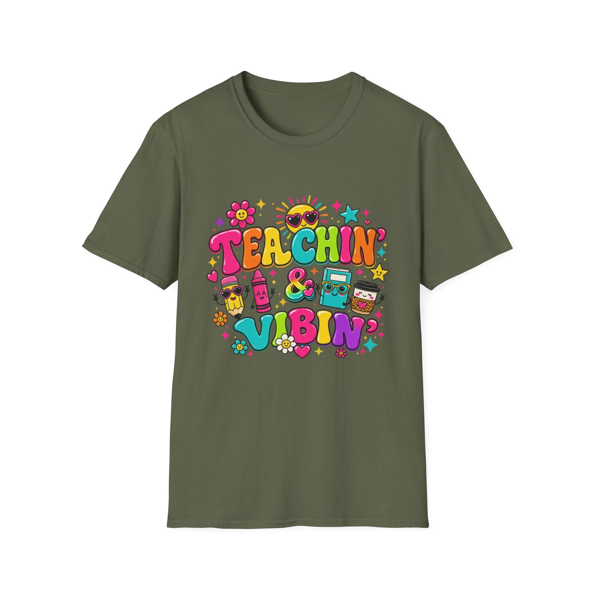 Teachin' & Vibin' Teacher T-Shirt
