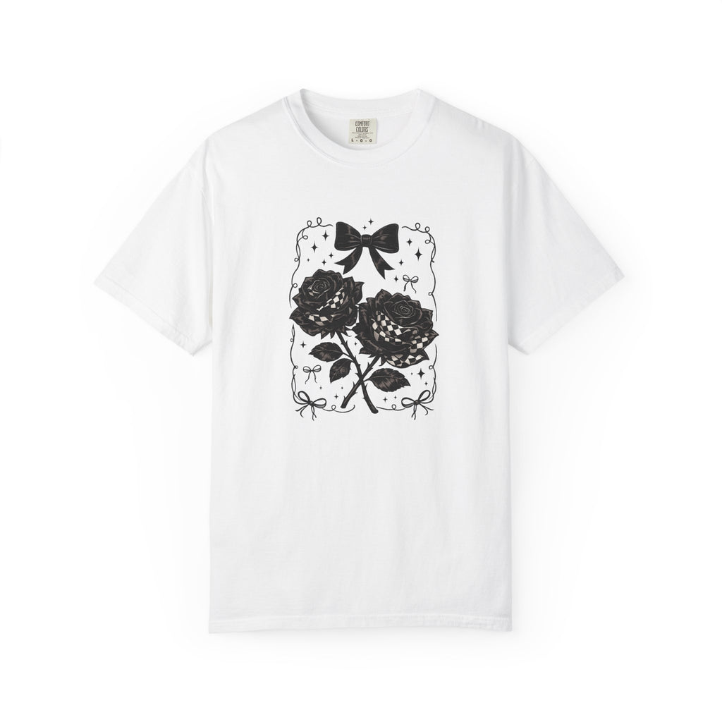 Floral Black Roses Vintage Comfort Colors T-Shirt