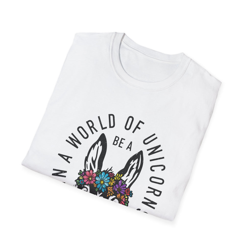 Funny Donkey Floral Crown T-shirt