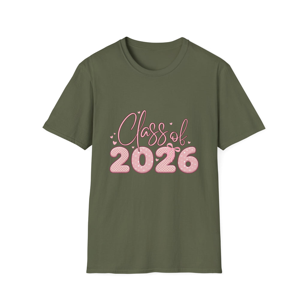 Class of 2026 Pink Coquette Graduation T-Shirt