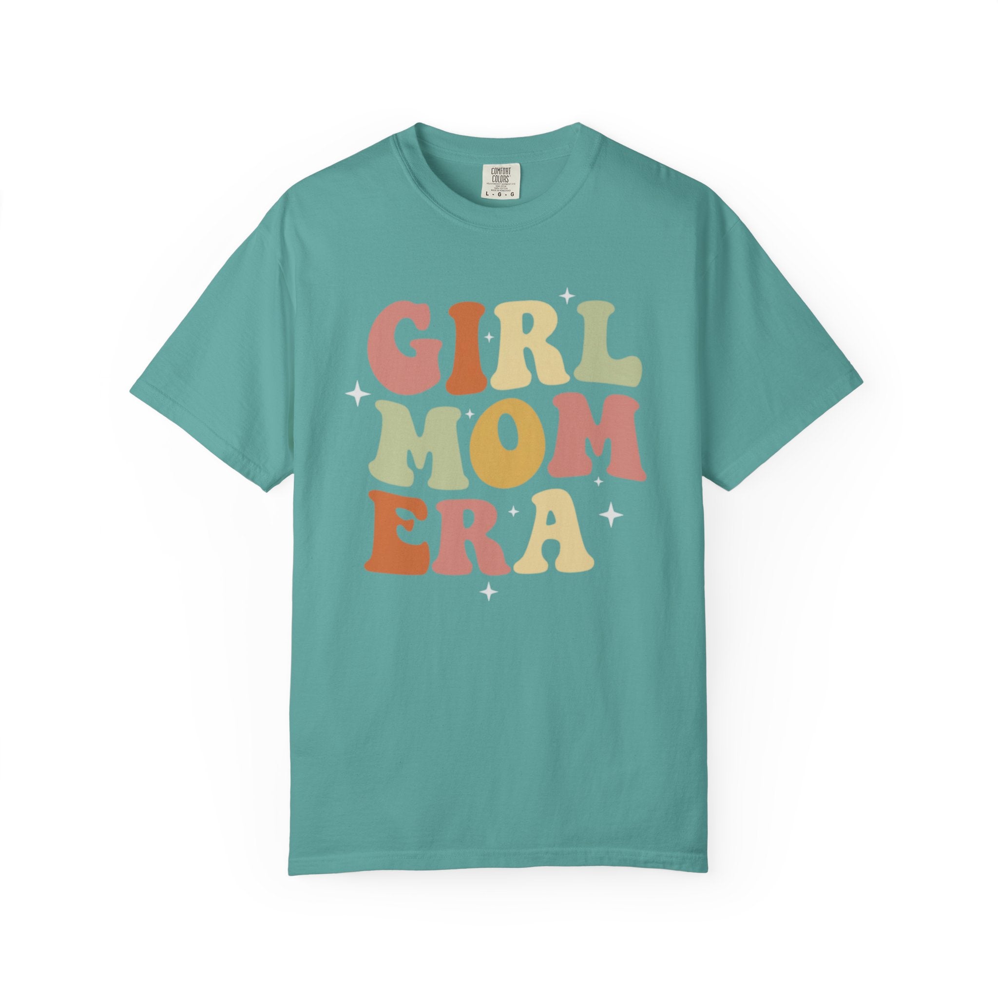Girl Mom Era Retro Rainbow Comfort Colors TShirt