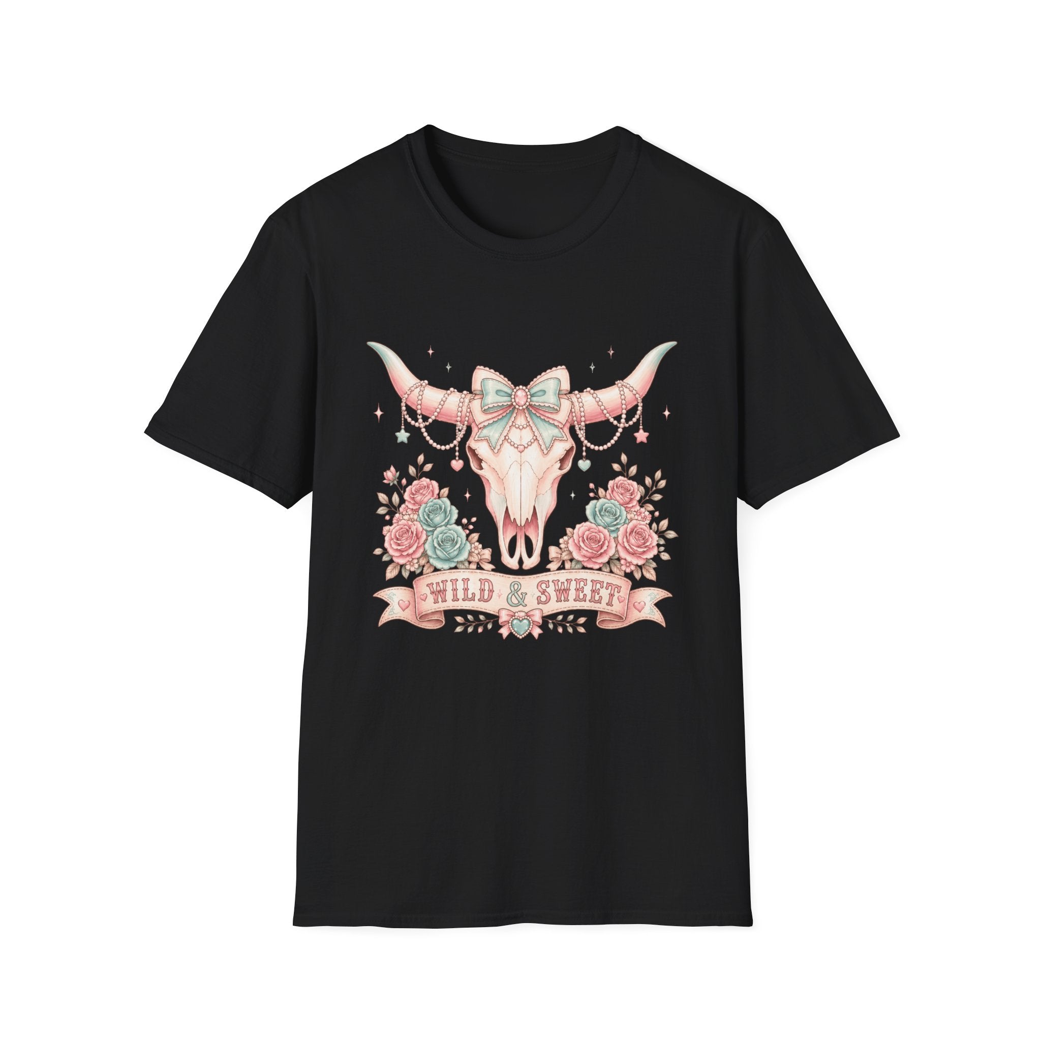 Western Coquette Floral Skull Graphic Tee