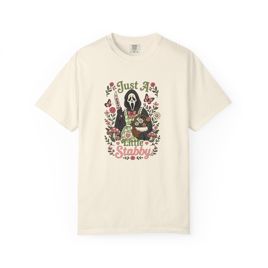 Just A Little Stabby Horror Slasher Comfort Colors T-Shirt