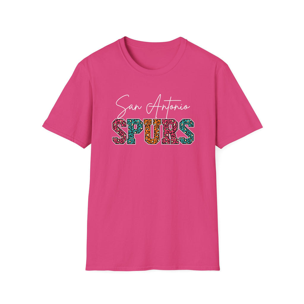San Antonio Basketball Leopard Print T-Shirt