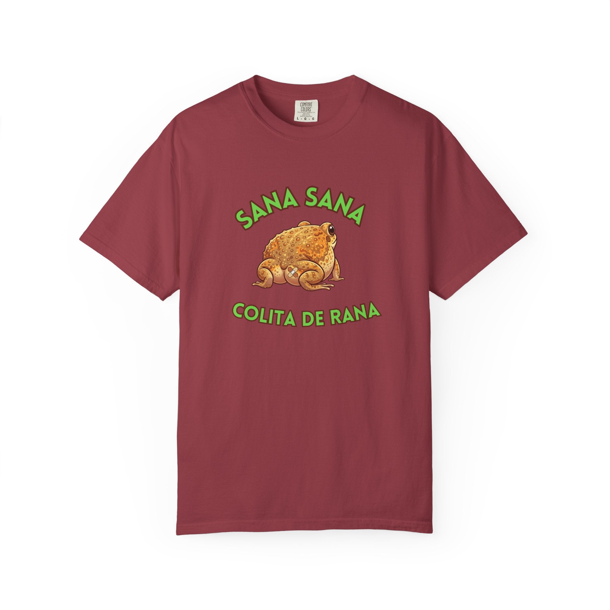 Sana Sana Colita de Rana Comfort Colors T-Shirt — Cute Spanish Frog Saying Healing Charm