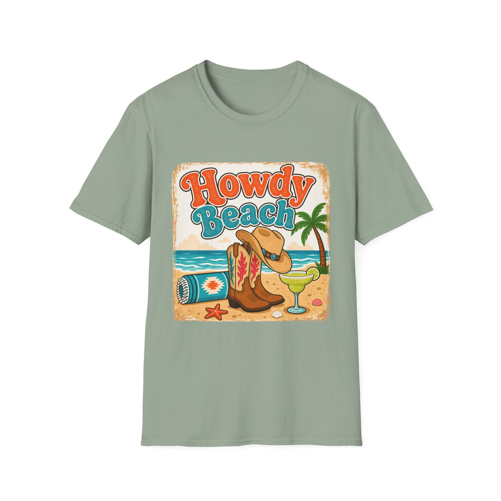 Retro Cowboy Boots & Margarita Beach T-Shirt