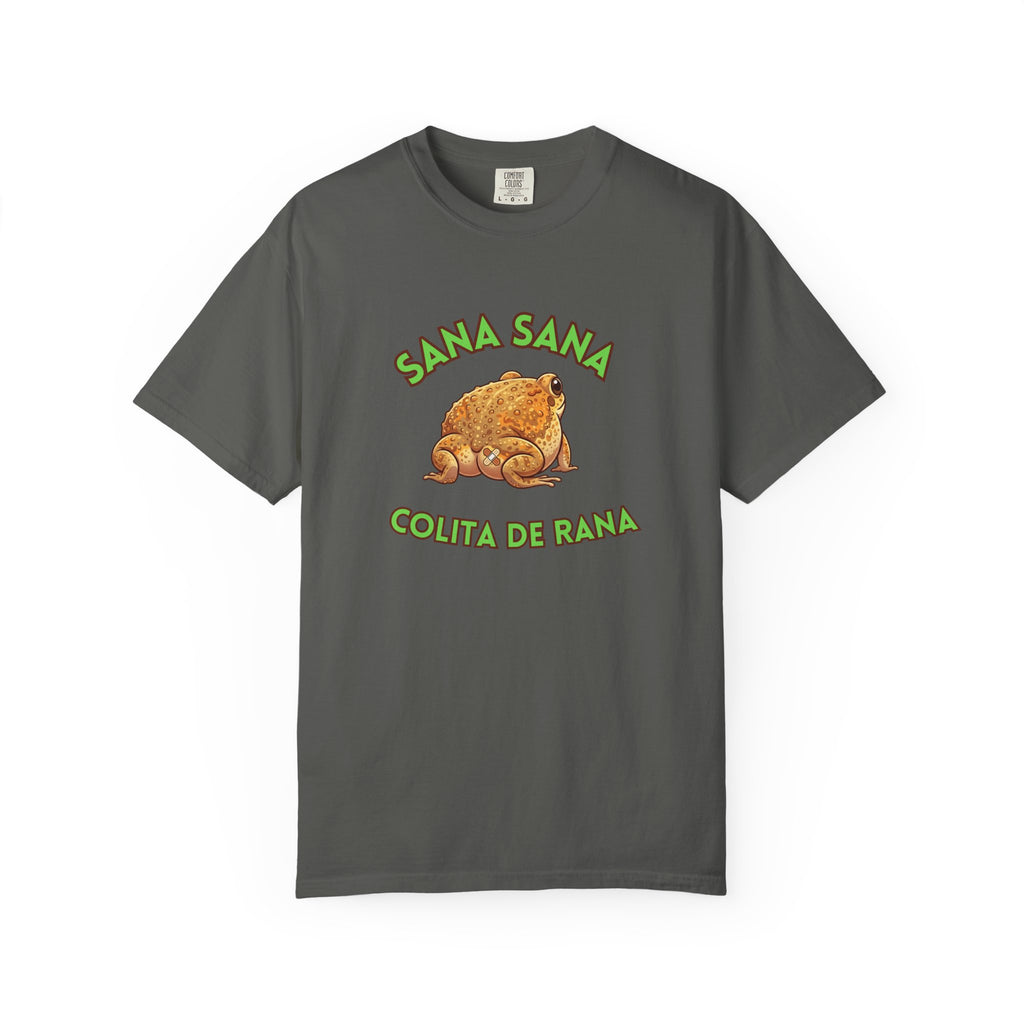 Sana Sana Colita de Rana Comfort Colors T-Shirt — Cute Spanish Frog Saying Healing Charm