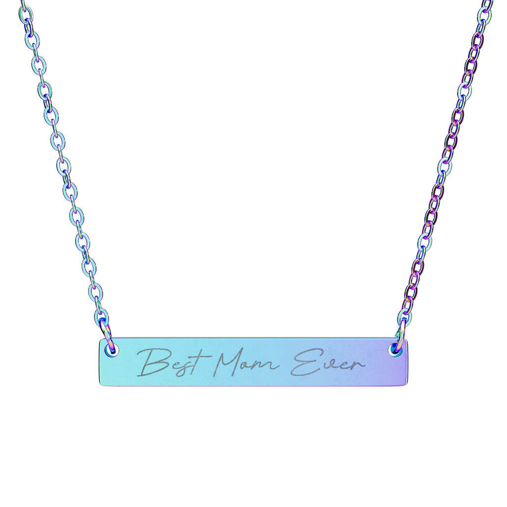 Personalized Engravable Horizontal Bar Necklace for Gift
