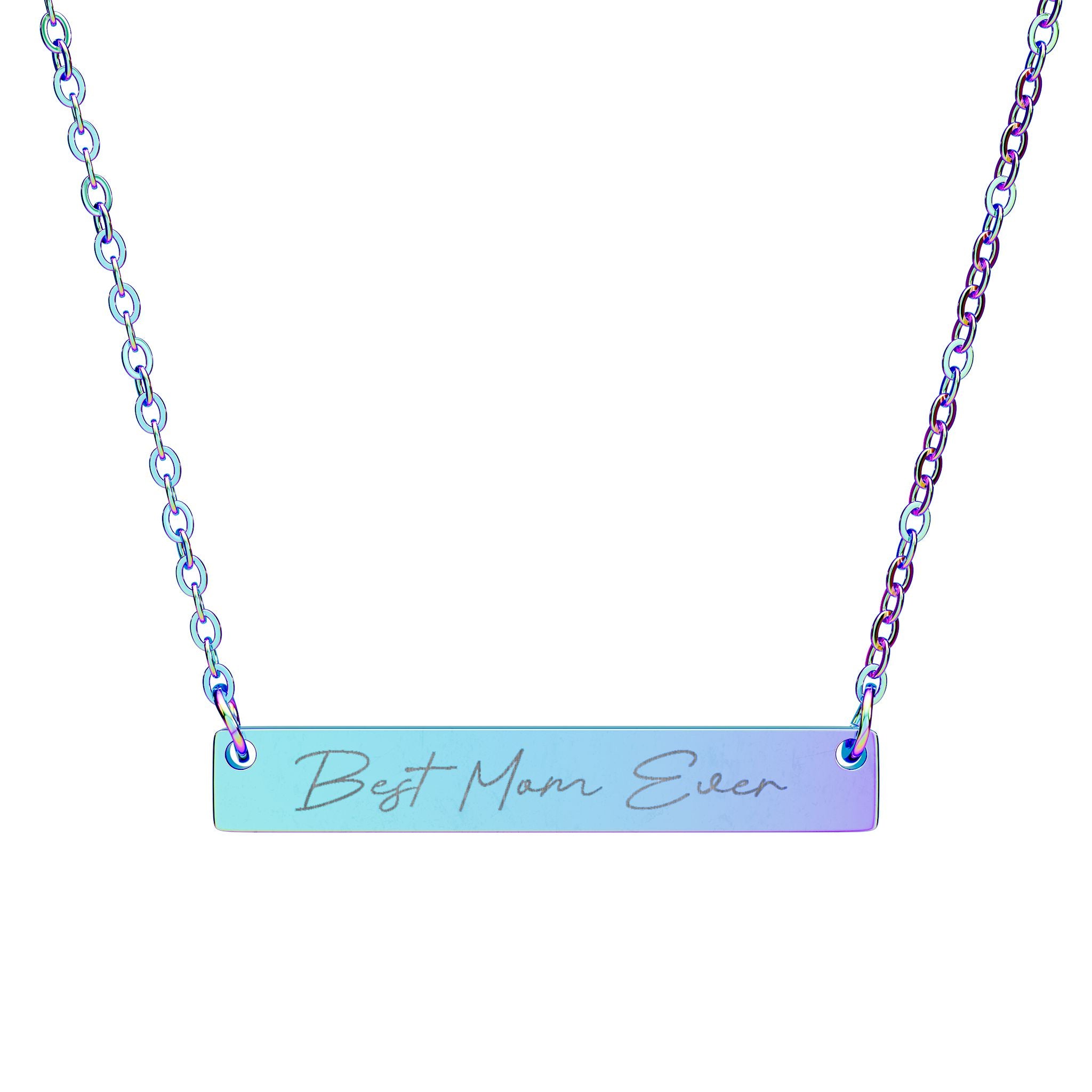 Personalized Engravable Horizontal Bar Necklace for Gift
