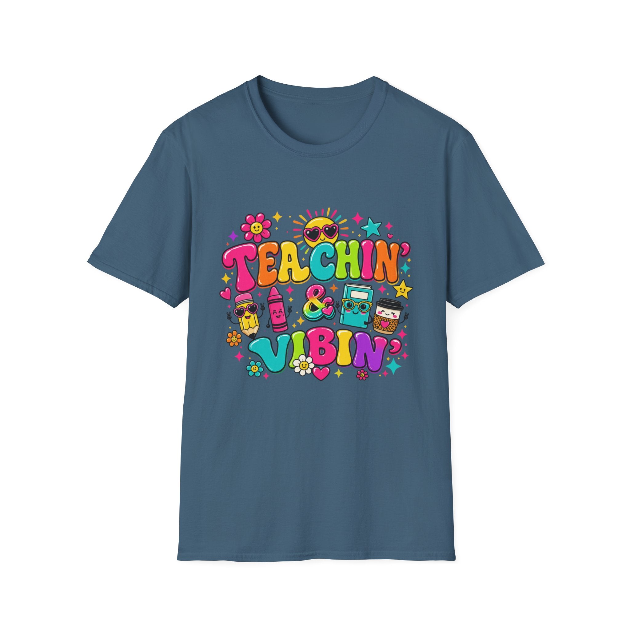 Teachin' & Vibin' Teacher T-Shirt