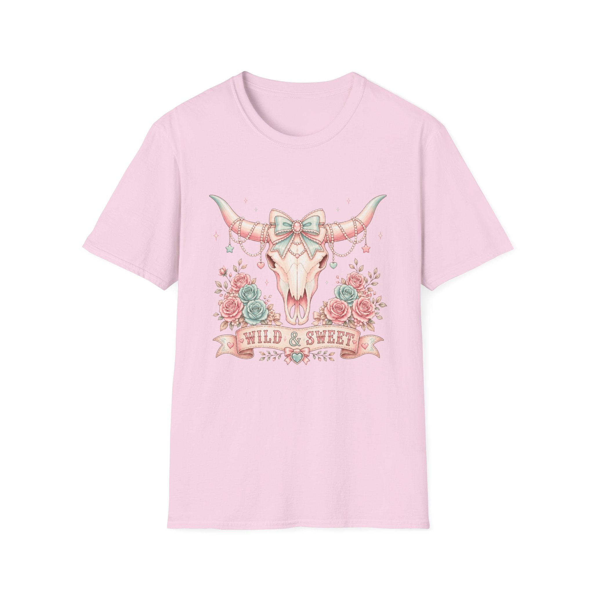 Western Coquette Floral Skull Graphic Tee