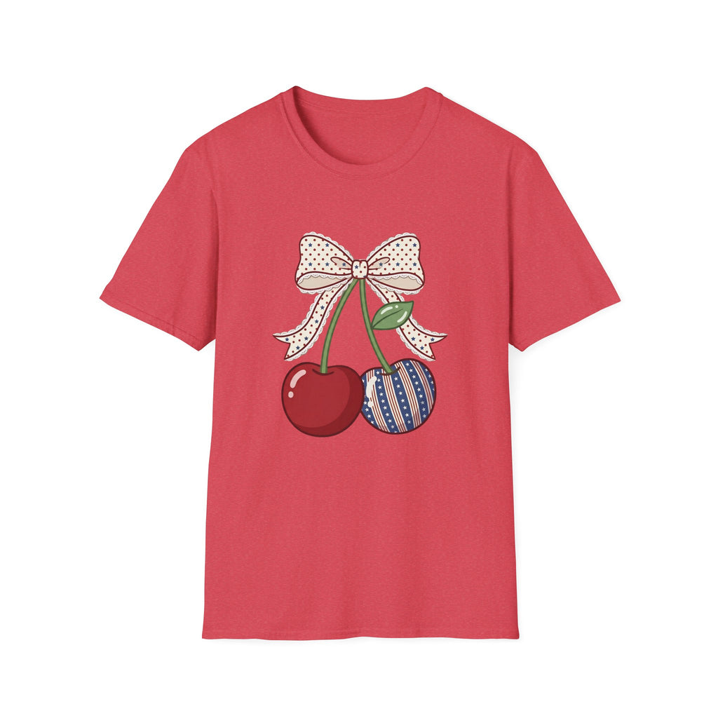 Cute Vintage Cherry with Bow Graphic Tee