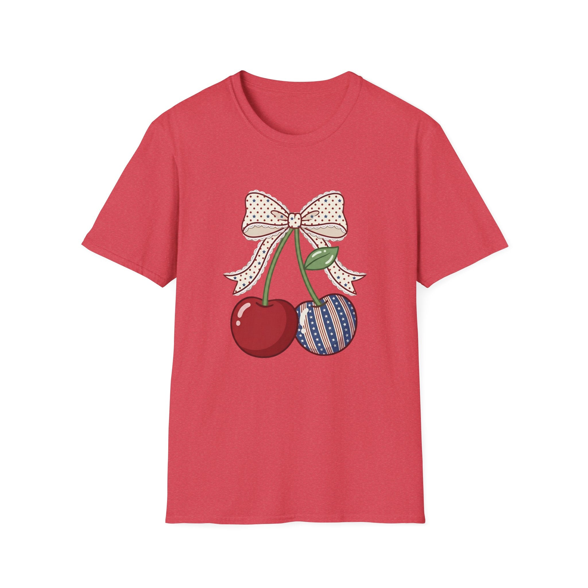 Cute Vintage Cherry with Bow Graphic Tee