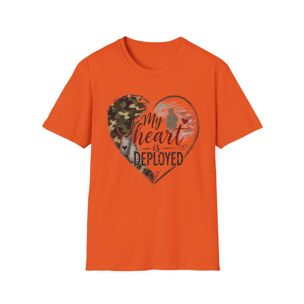 My Heart Is Deployed Military Heart T-Shirt