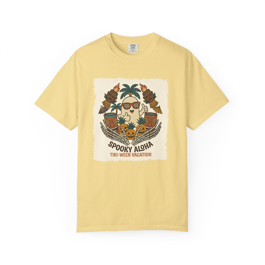 Spooky TikiWeen SummerWeen Ghost Comfort Colors TShirt