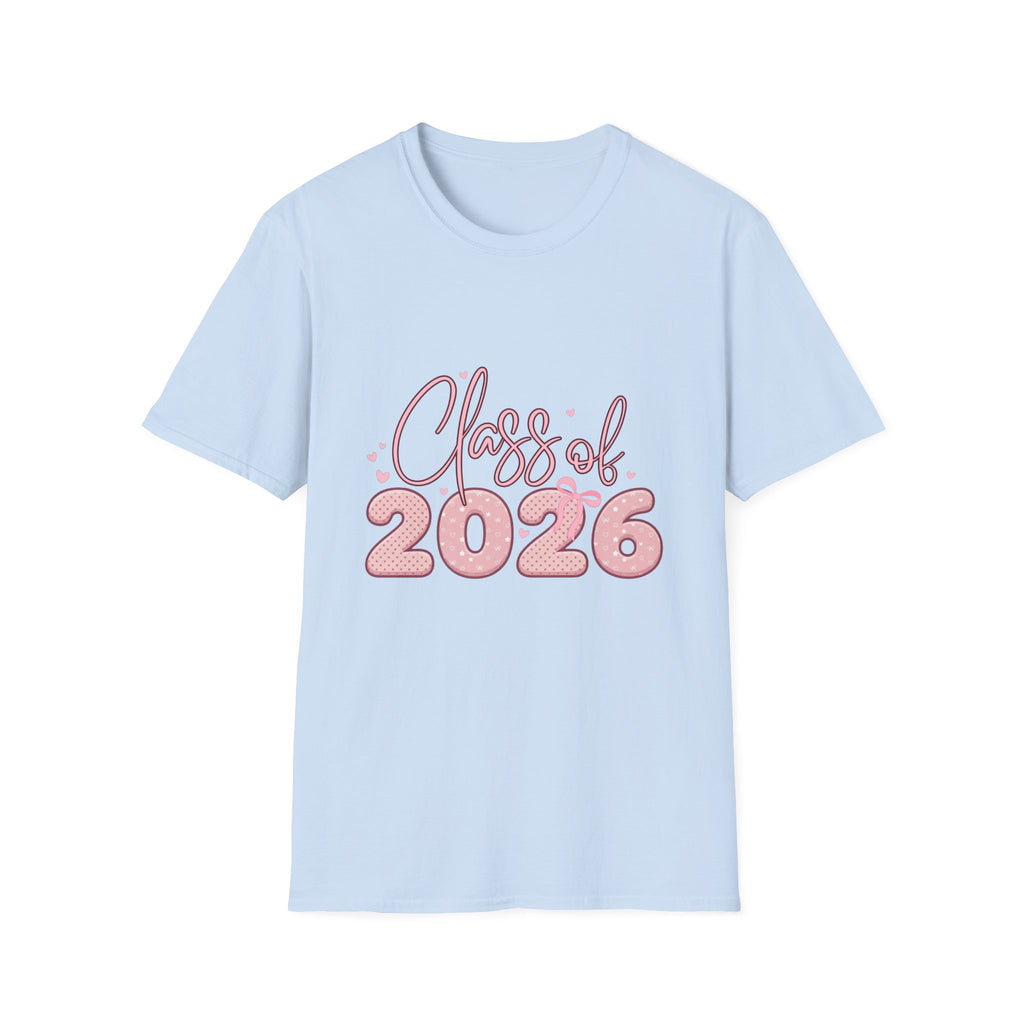 Class of 2026 Pink Coquette Graduation T-Shirt