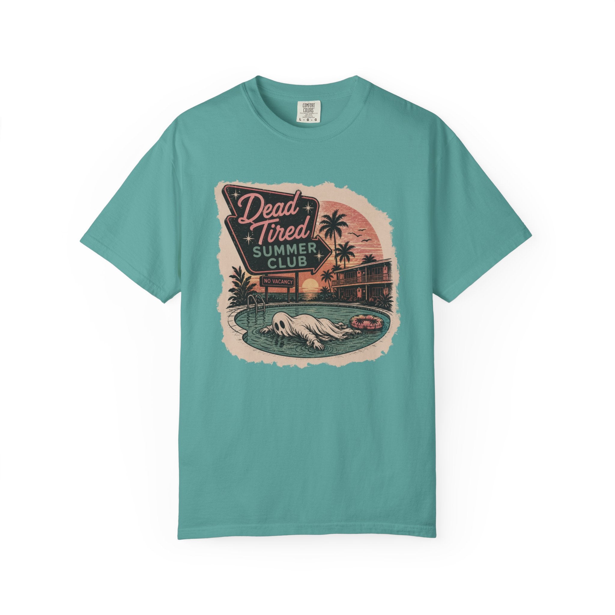 Dead Tired Club Summer-Ween Ghost Comfort ColorsT‑Shirt