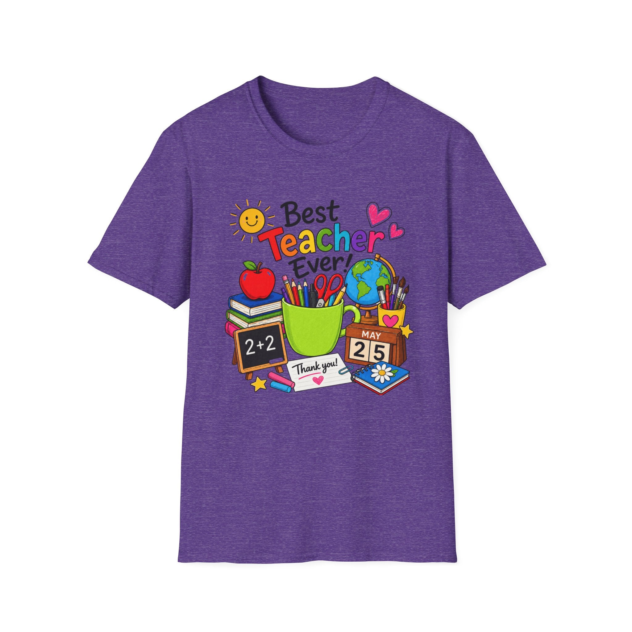 Teacher Appreciation T-Shirt – "Best Teacher Ever" Colorful Classroom Design